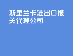 斯里兰卡进出口报关代理公司