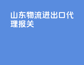山东物流进出口代理报关