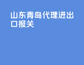 山东青岛代理进出口报关