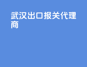 武汉出口报关代理商