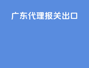 广东代理报关出口