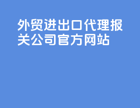外贸进出口代理报关公司官方网站