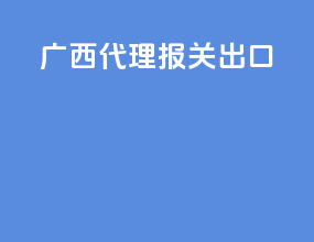 广西代理报关出口