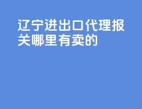辽宁进出口代理报关哪里有卖的