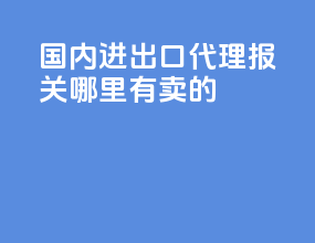 国内进出口代理报关哪里有卖的