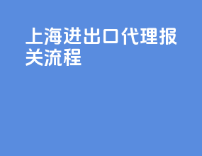 上海进出口代理报关流程