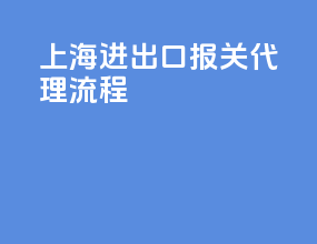 上海进出口报关代理流程