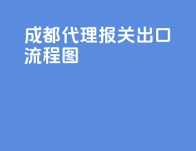 成都代理报关出口流程图