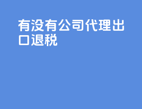 有没有公司代理出口退税