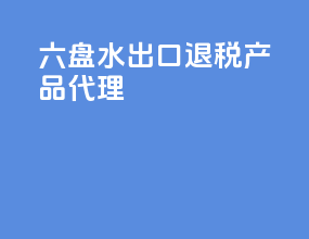 六盘水出口退税产品代理