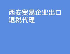 西安贸易企业出口退税代理