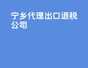 宁乡代理出口退税公司