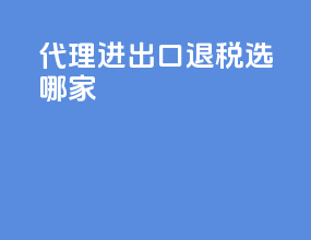 代理进出口退税选哪家