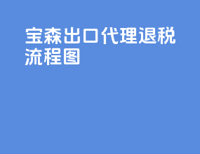宝森出口代理退税流程图
