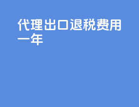 代理出口退税费用一年