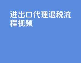 进出口代理退税流程视频