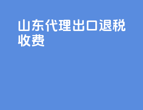 山东代理出口退税收费