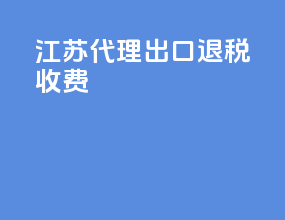 江苏代理出口退税收费