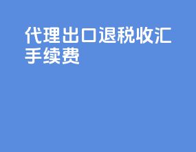 代理出口退税收汇手续费
