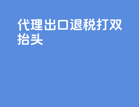 代理出口退税打双抬头