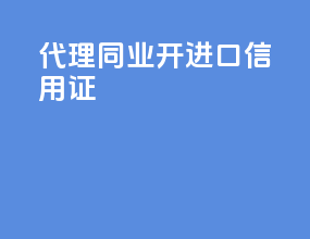 代理同业开进口信用证ppt
