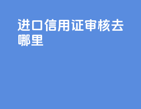 进口信用证审核去哪里