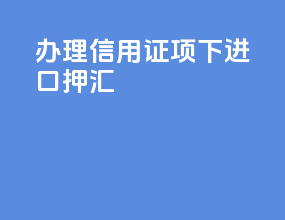 办理信用证项下进口押汇