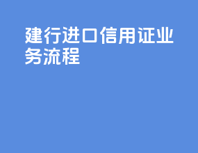 建行进口信用证业务流程