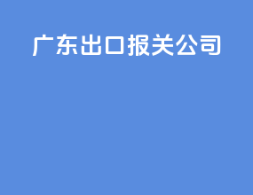 广东出口报关公司