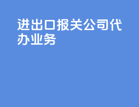 进出口报关公司代办业务