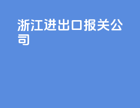 浙江lg进出口报关公司
