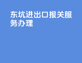 东坑进出口报关服务办理