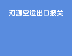 河源空运出口报关