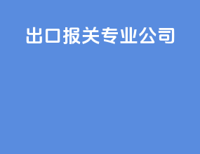 出口报关专业公司