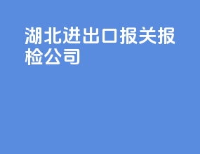 湖北进出口报关报检公司