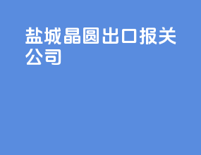 盐城晶圆出口报关公司