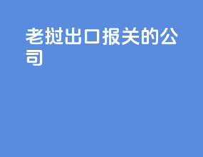 老挝出口报关的公司
