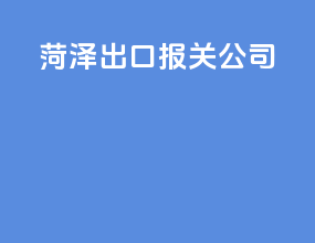 菏泽出口报关公司
