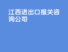 江西进出口报关咨询公司