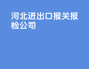河北进出口报关报检公司