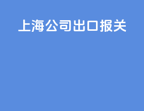 上海公司出口报关