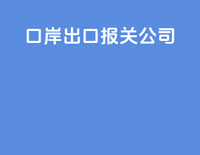 口岸出口报关公司