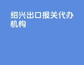 绍兴出口报关代办机构
