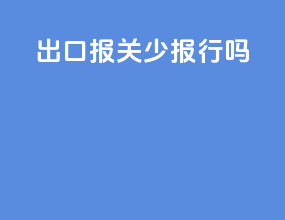 出口报关少报行吗
