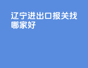辽宁进出口报关找哪家好