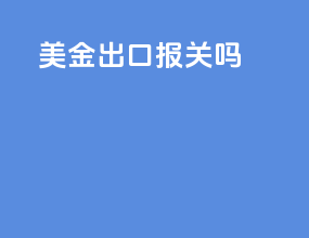 美金出口报关吗