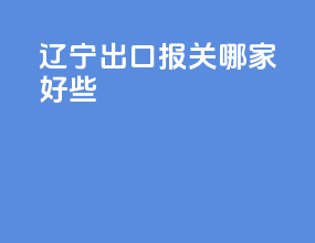 辽宁出口报关哪家好些