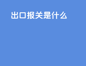 出口报关qp是什么