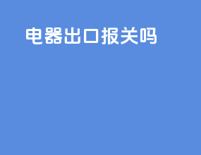 电器出口报关吗