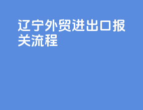辽宁外贸进出口报关流程